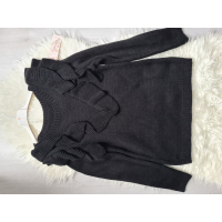 Sweater ruffle zwart