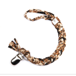 Set LOVEIssue speenkoord gevlochten katoen Snake brown met BiBS mocha T2 