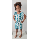Jumpsuit groen/wit 