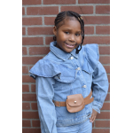 Jeansjack blauw met tasje 