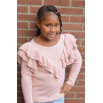 Sweater ruffle roze