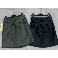 leatherlook rok zwart