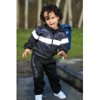 stoere Joggingpak zwart met print 