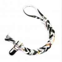 Set loveissue speenkoord jungle flower met Bibs /Hunter Green T2