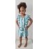Jumpsuit groen/wit 