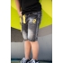 Denim short with yellow details